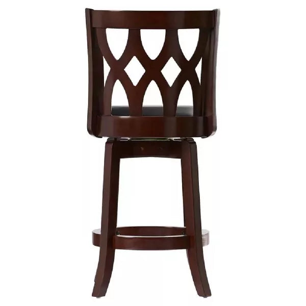 24" Cathedral Swivel Counter Height Barstool Dark Cherry - Boraam Industries