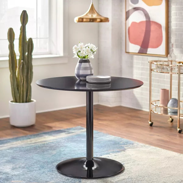 Hillboro Round Dining Table Metal Base - Buylateral