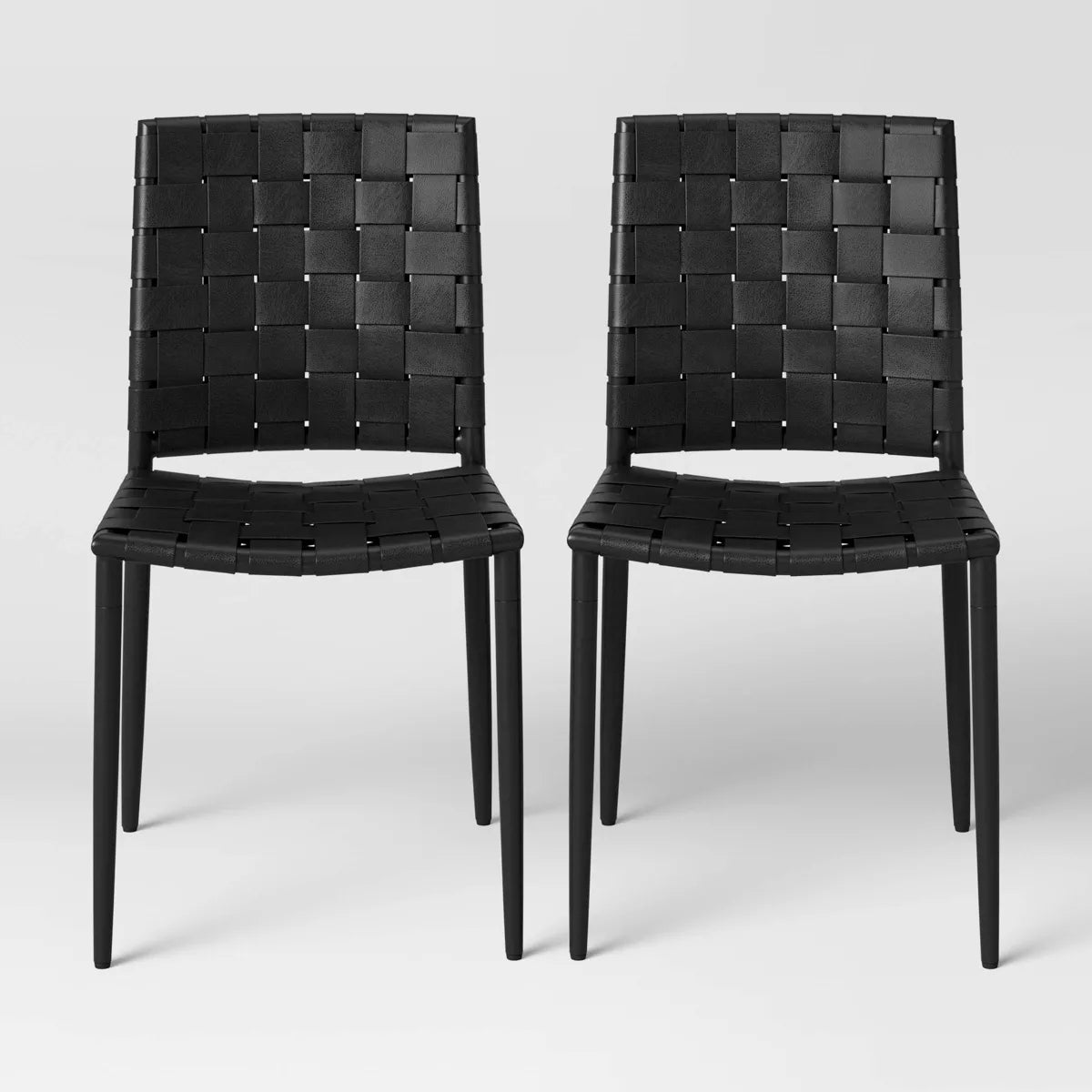 Wellfleet Woven Leather Metal Base Dining Chair - Threshold™