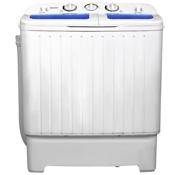 Costway 17.6lb Portable Mini Compact Twin Tub Washing Machine Washer Spin Dryer