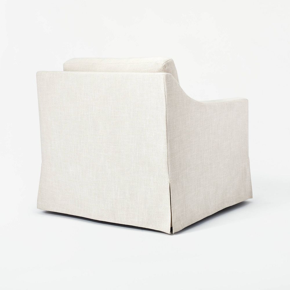 Vivian Park Upholstered Swivel Chair - Threshold™ designed with Studio McGee -Mushroom Linen