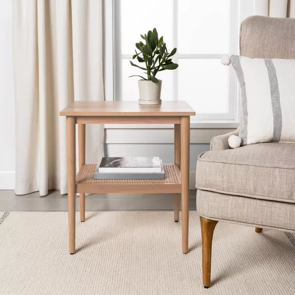 Wood & Cane Accent Side Table - Hearth & Hand™ with Magnolia