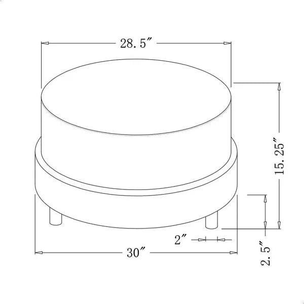 Wilmington Upholstered Round Ottoman - Threshold™ designed with Studio McGee