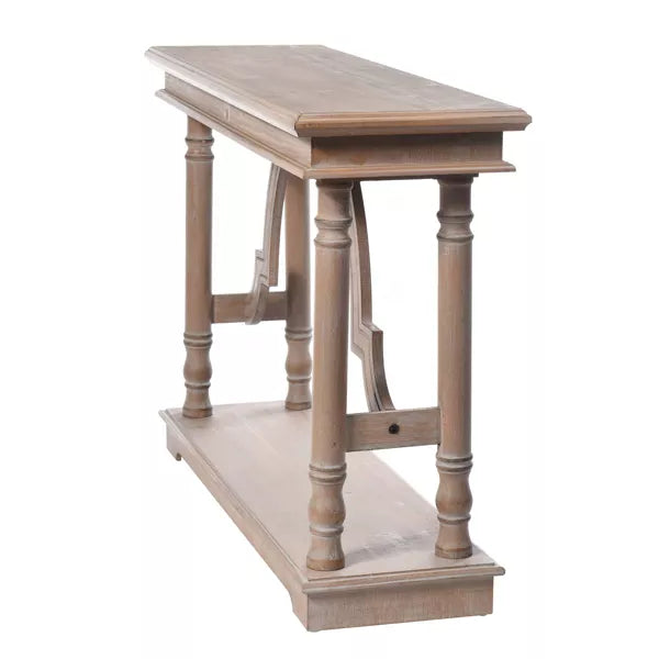 Wood Trestle Console Table with Arch Design Brown - StyleCraft: Entryway, Narrow Profile, Solid Wood