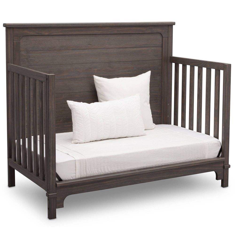 Simmons Kids' Slumbertime Monterey 4-in-1 Convertible Crib (Color Rustic Gray)