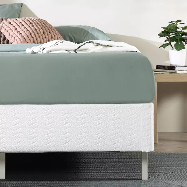 Metal Smart BoxSpring Mattress Base with Quick Assembly Gray - Zinus (Full)