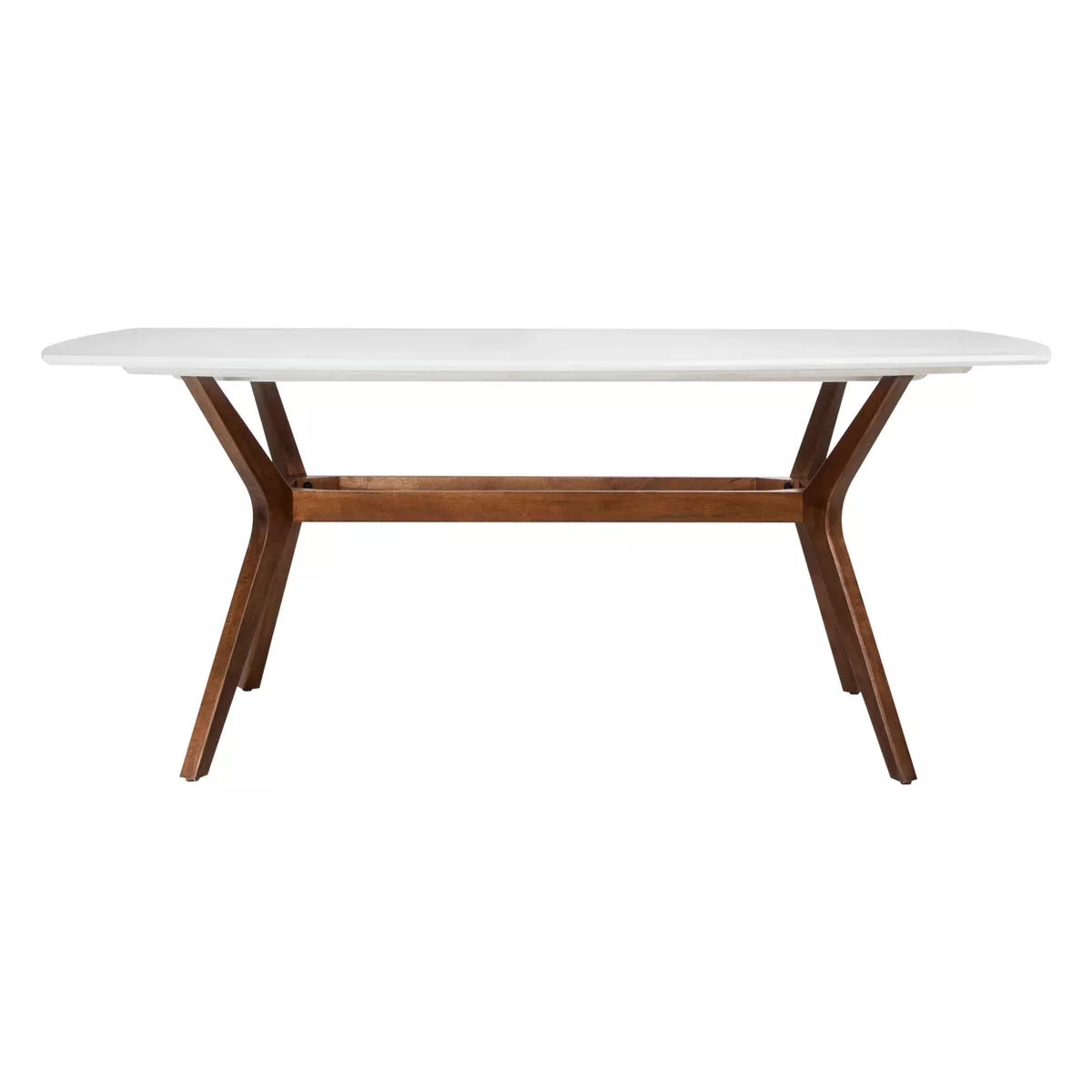 72" Emmond Mid-Century Modern Dining Table White/Brown - Threshold™