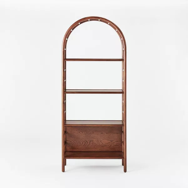 72" Holladay Curved Wooden Bookcase - Threshold™ designed with Studio McGee