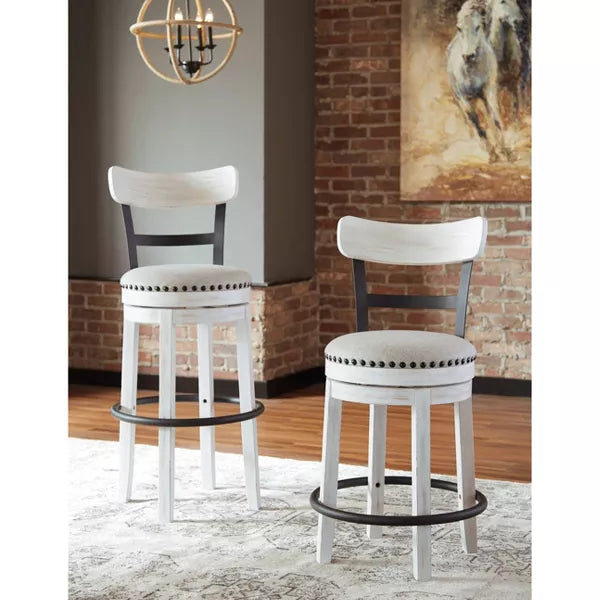 Tall Valebeck Upholstered Swivel Barstool - Signature Design by Ashley