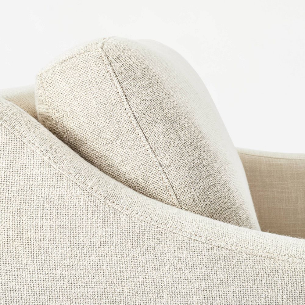 Vivian Park Upholstered Swivel Chair - Threshold™ designed with Studio McGee -Mushroom Linen