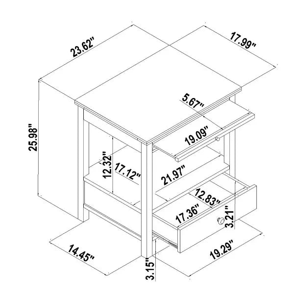 Shelburne Nightstand with Drawer/Shelf - Threshold™