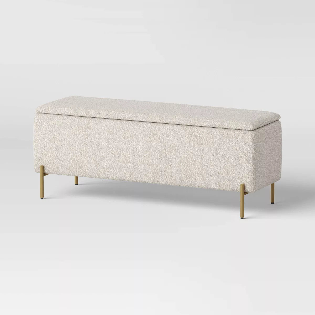 Ivy Upholstered Storage Bench - Threshold™ Color Cream Boucle