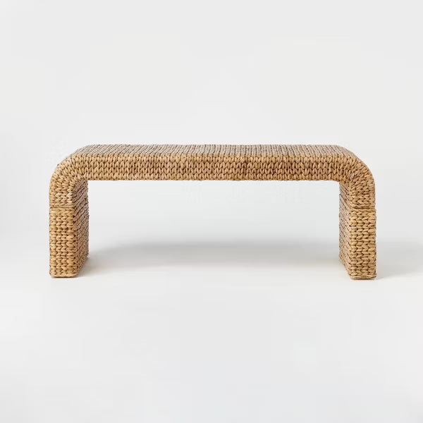 Shiffer Waterfall Wicker Bench Brown - Threshold™ designed with Studio McGee
