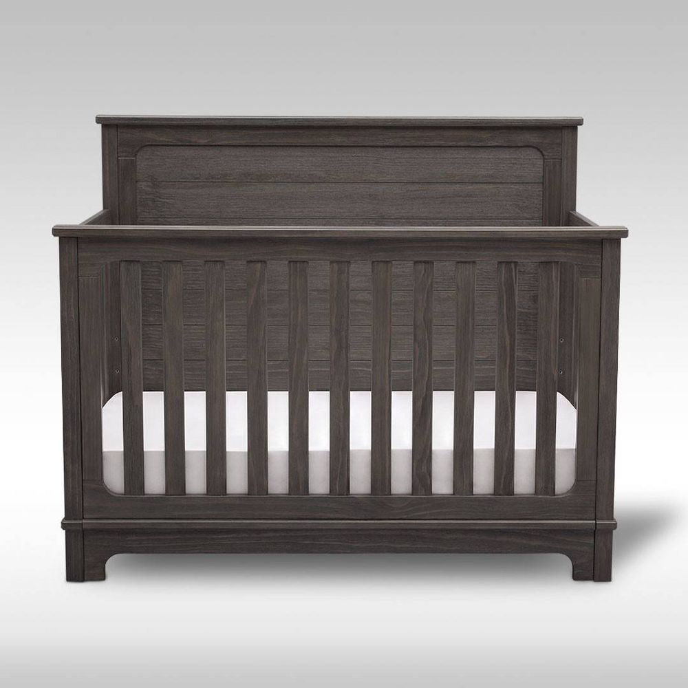 Simmons Kids' Slumbertime Monterey 4-in-1 Convertible Crib (Color Rustic Gray)