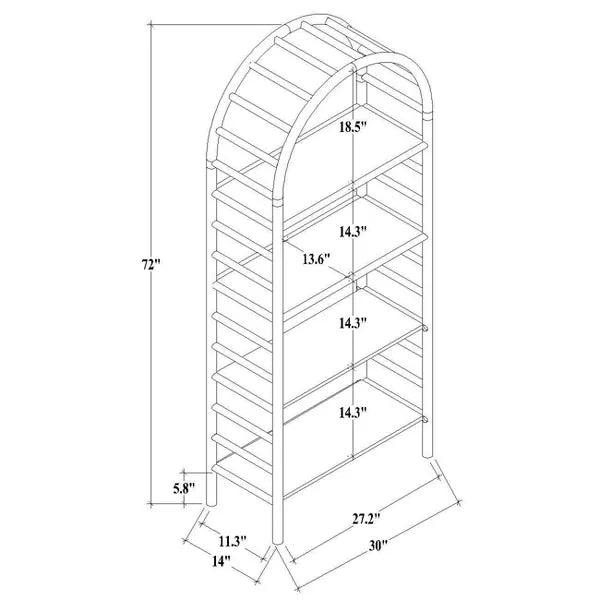 72" Holladay Curved Wooden Bookcase - Threshold™ designed with Studio McGee