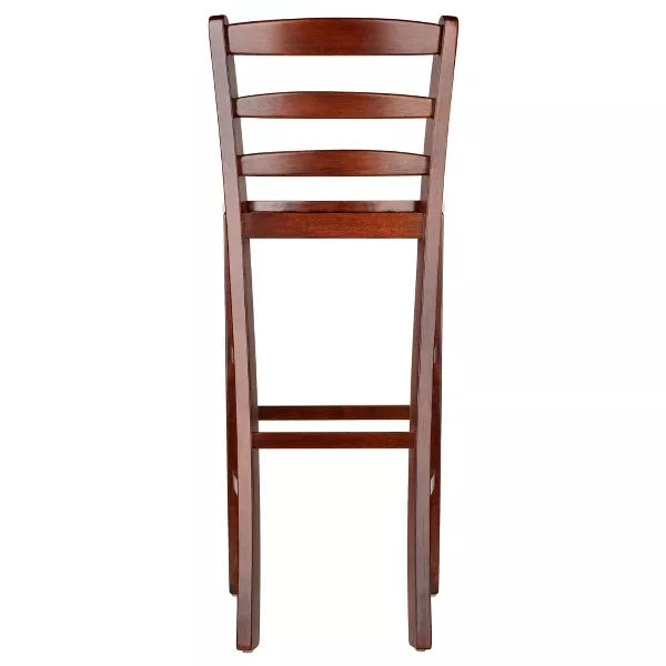 Set of 2 30" Ladder Back Barstool Hardwood/Walnut - Winsome