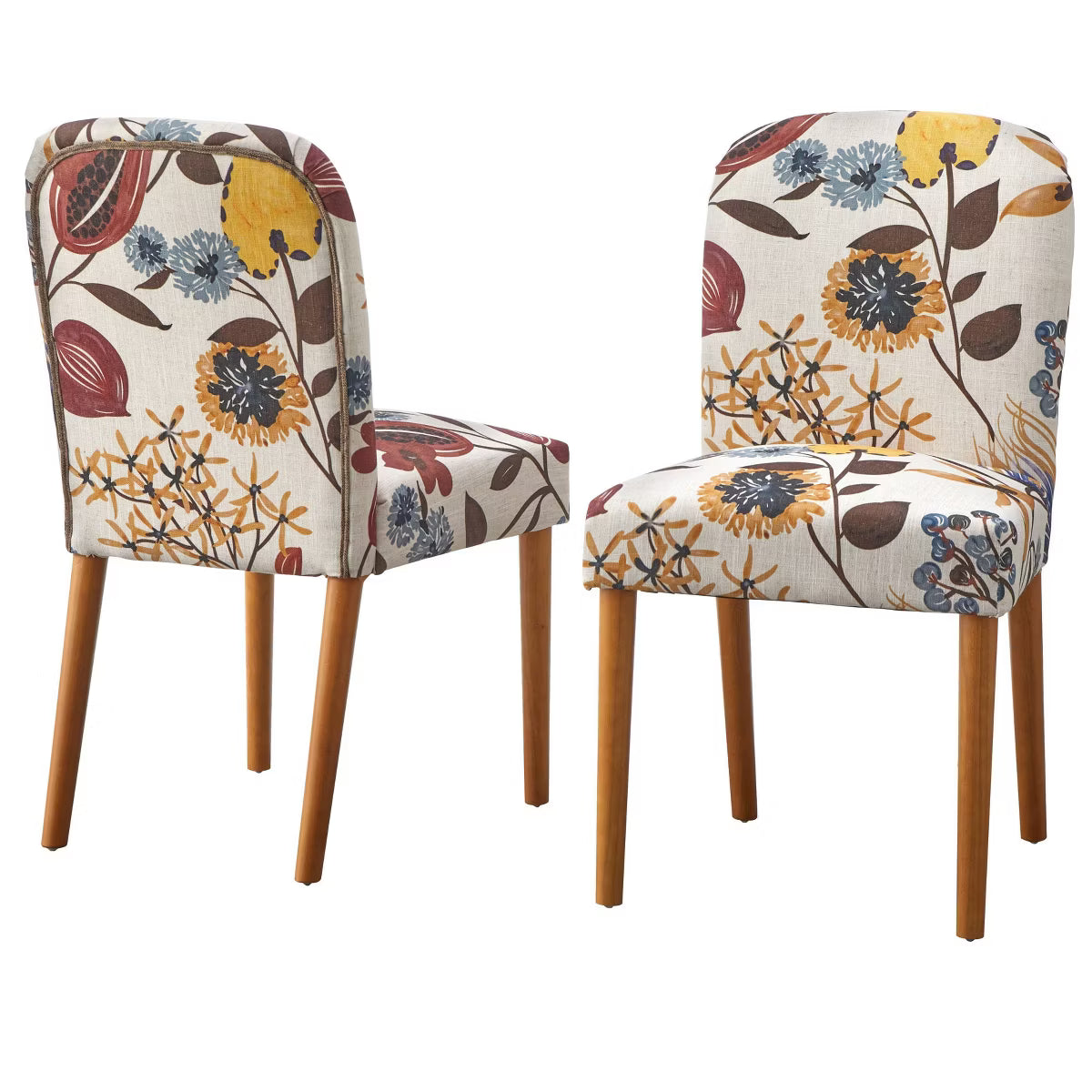 angelo:HOME Set of 2 Annabelle Modern Upholstered Dining Chair Autumn Floral undefined out of 5 stars with 0 reviews be the first!