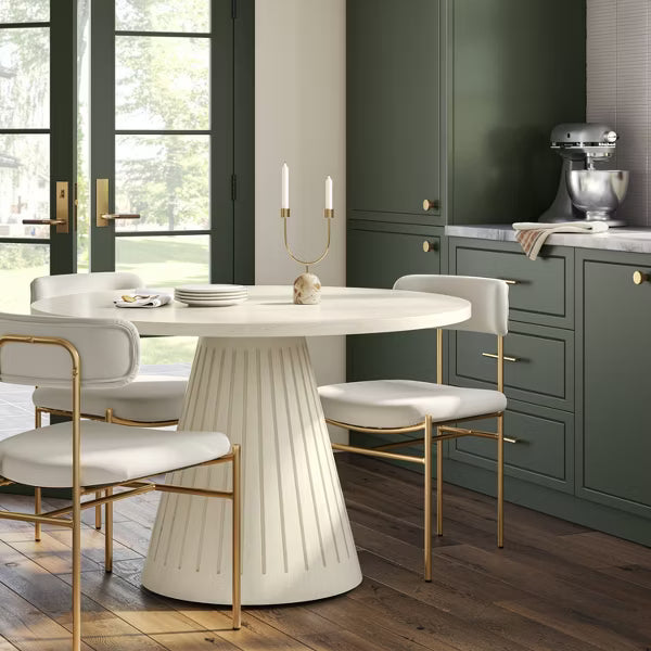 Orion Luxe Dining Chair with Brass Legs Gray Velvet - Threshold™