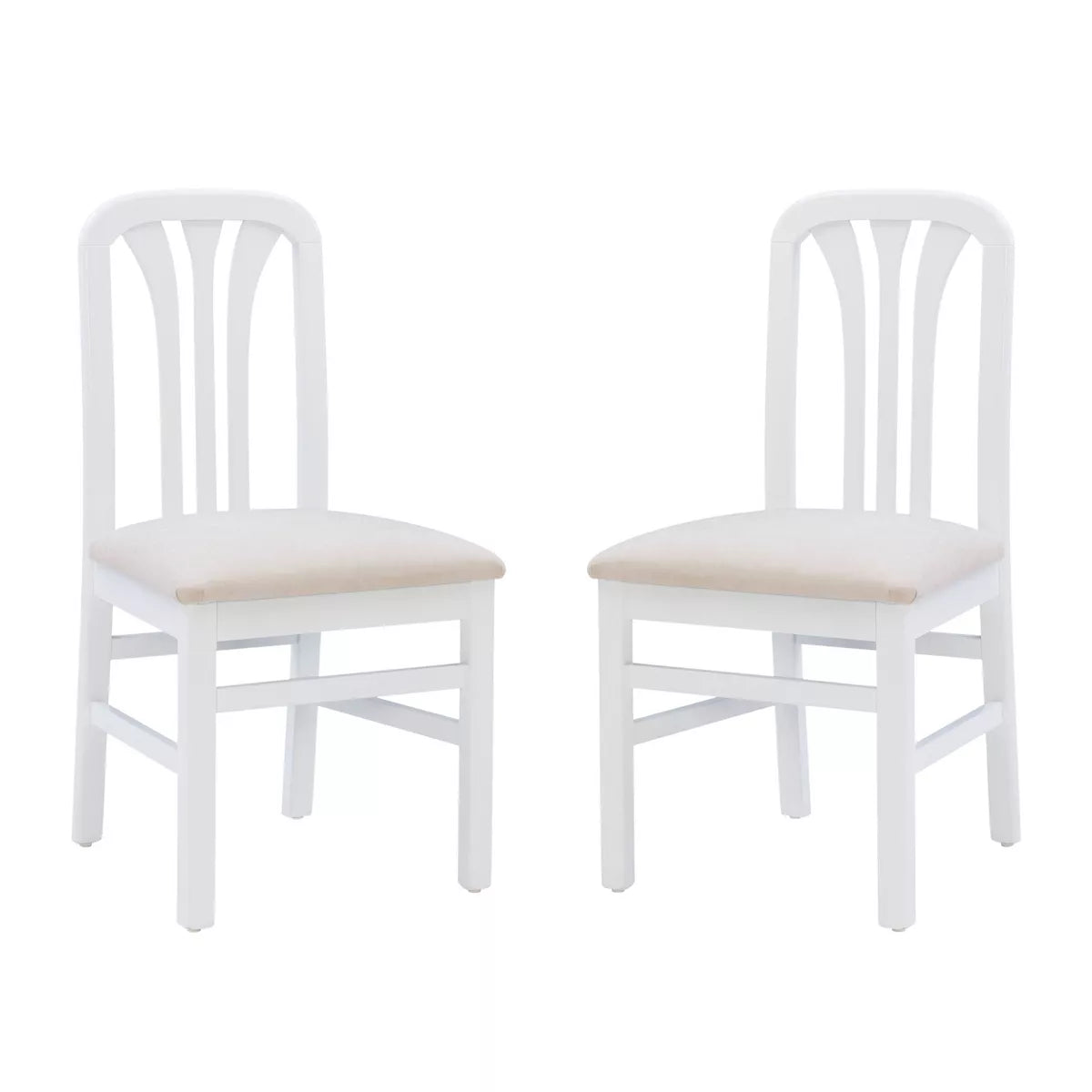 Set of 2 Parlette Chairs - Linon (Color White/Gray)