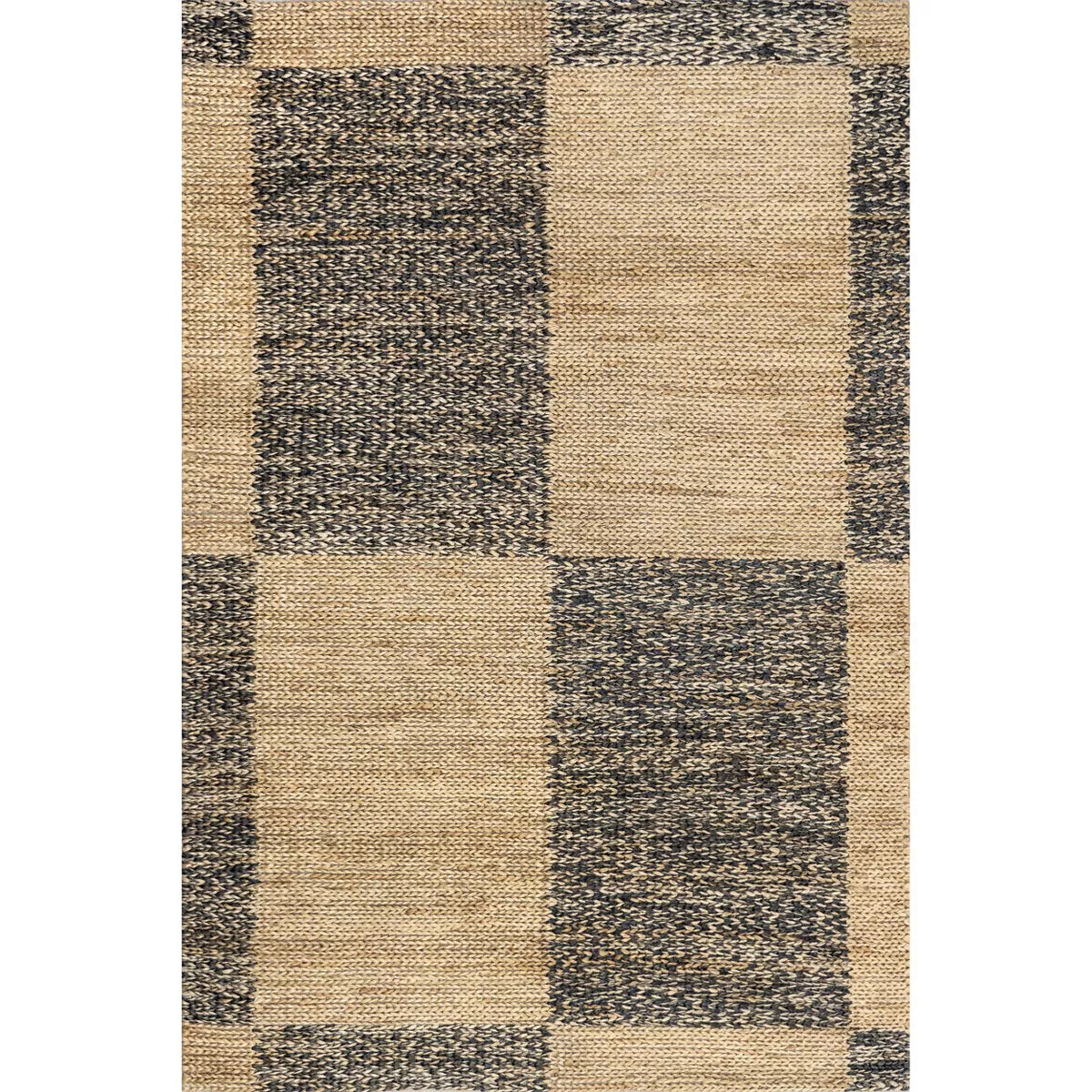 nuLOOM Michaela Abstract Checkered Jute Area Rug (8' x 10')
