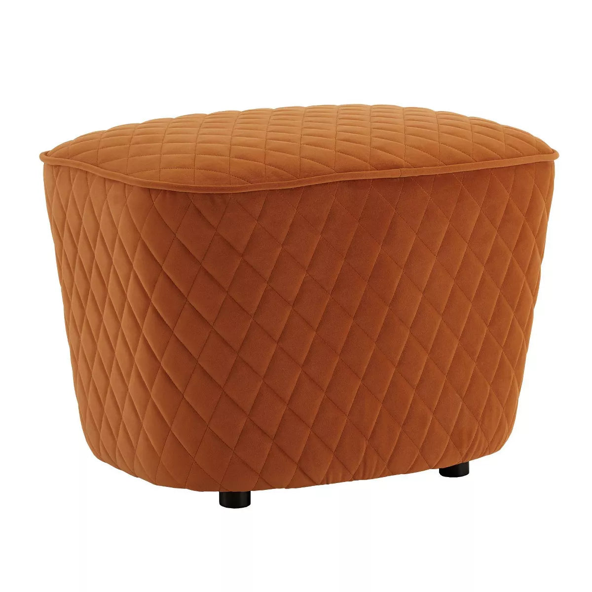 Schroeder Orange Fabric Ottoman Orange - Inspire Q