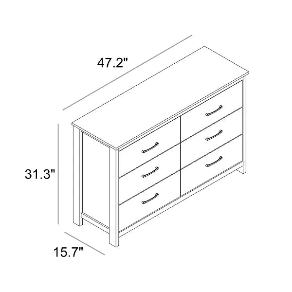 Gianni 6 Drawer 47.2 in. Dresser