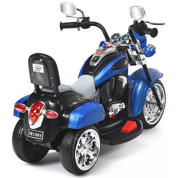 3 Wheel Kids Ride On Motorcycle 6V Battery Powered Electric Toy Blue/Pink/White/Red