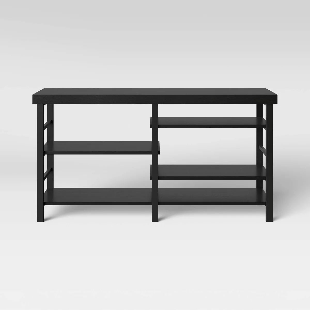 Adjustable Storage TV Stand for TVs up to 50" Black Wood Grain Finish - Room Essentials™