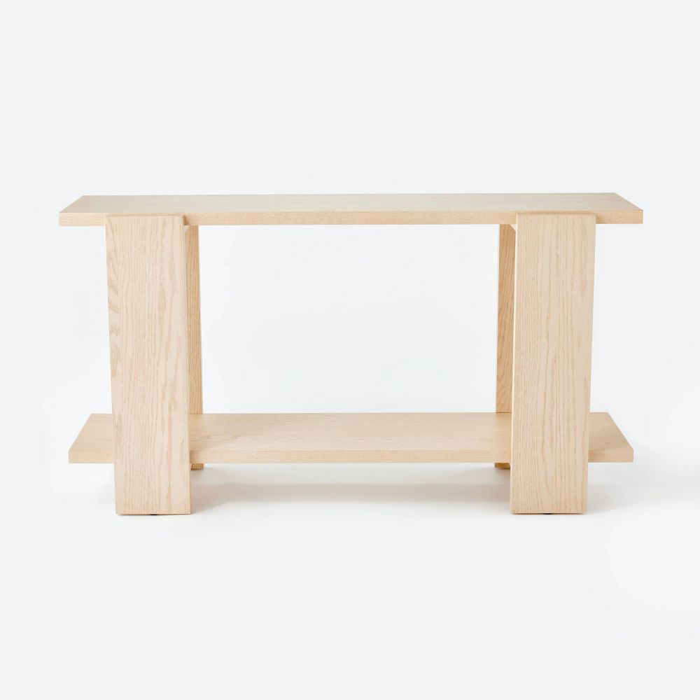 Bleached Oak Console Table Natural Wood - Threshold™ designed with Studio McGee