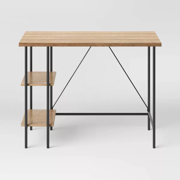 Wood and Metal Desk with Shelves Natural - Room Essentials™