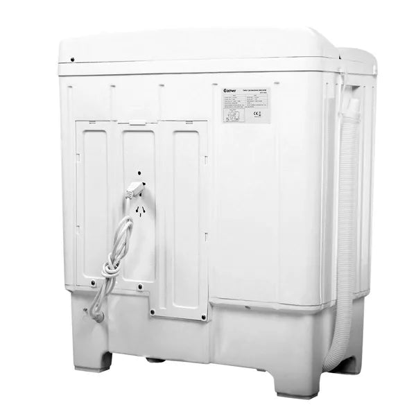 Costway 17.6lb Portable Mini Compact Twin Tub Washing Machine Washer Spin Dryer