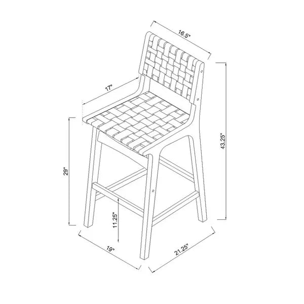 Ceylon Woven and Wood Barstool - Threshold™