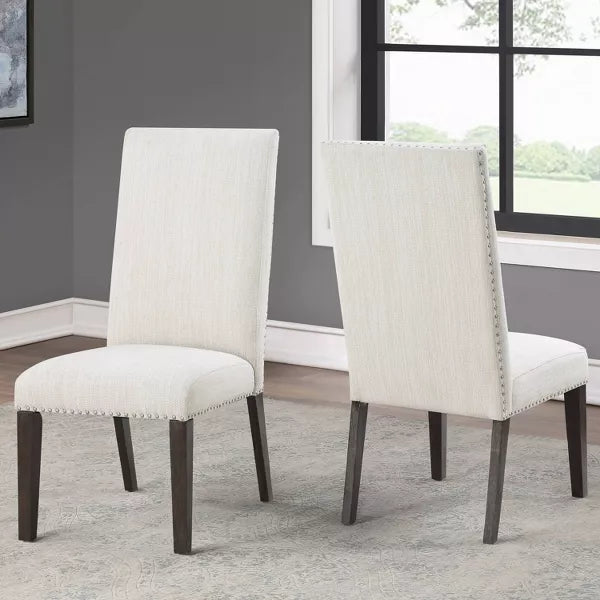 Set of 2 Hutchins Upholstered Chairs Cream - Steve Silver Co.