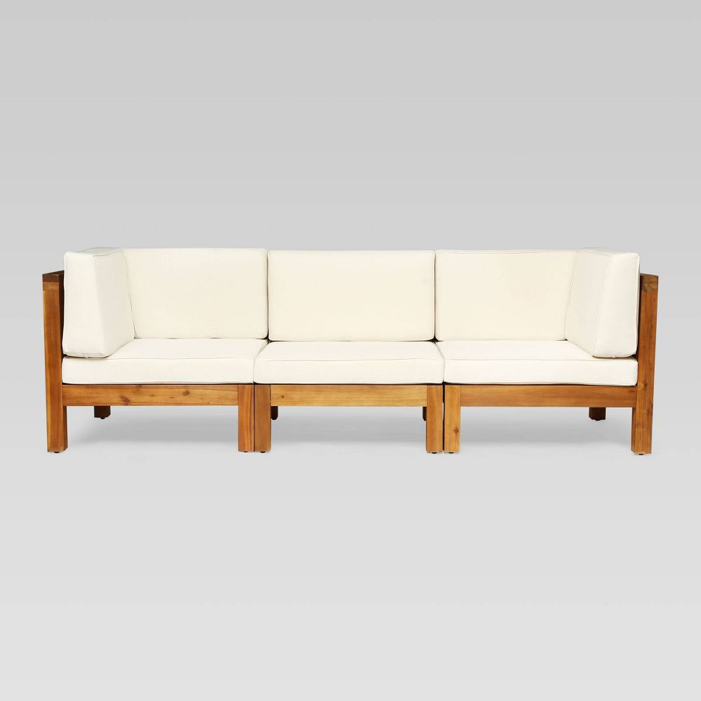 Brava 3pc Acacia Modular Sofa - Christopher Knight Home