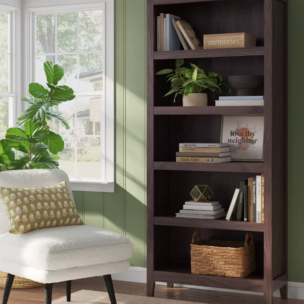72" Carson 5 Shelf Bookcase Espresso - Threshold™