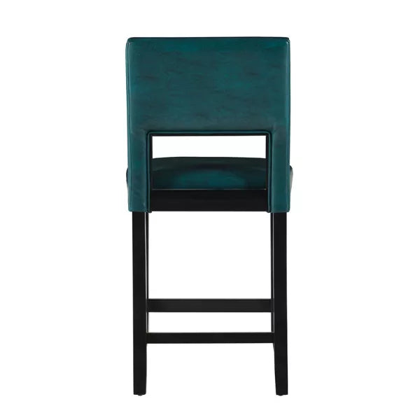 24" Vega Counter Height Barstool Hardwood - Linon (Color Blue)