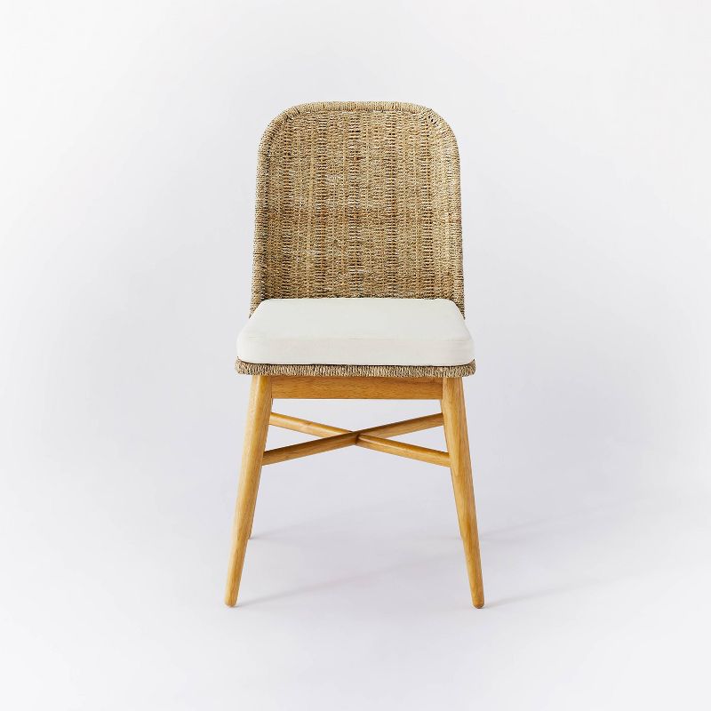 Juniper Woven Dining Chair with Cushion Natural - Threshold™ designed with Studio McGee