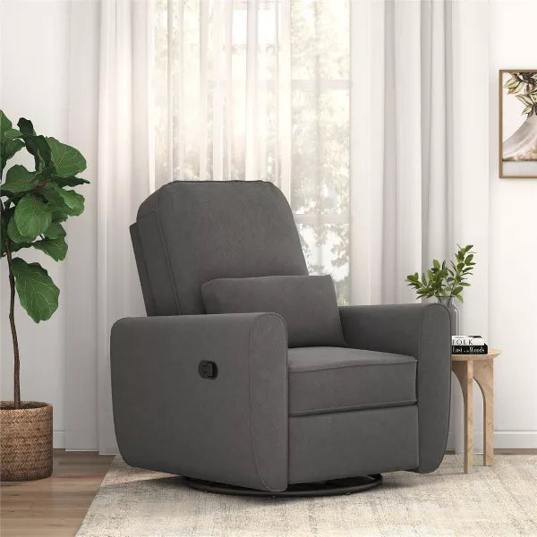 Baby Relax Kennedy Nursery Gliding Recliner Upholstered Accent Chair - Gray