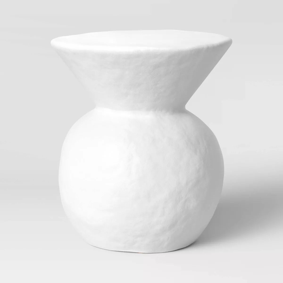 Severna Ceramic Accent Table White - Threshold™: Modern Bell-Shaped, No Assembly Required