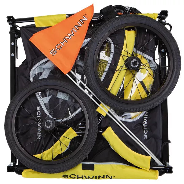 Schwinn Prescott Bike Trailer - Yellow/Black