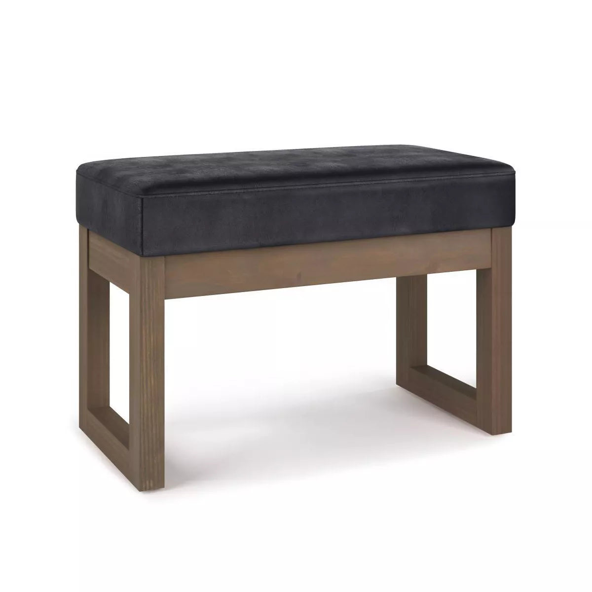 Small Madison Footstool Ottoman Bench - WyndenHall (Color Distressed Black)