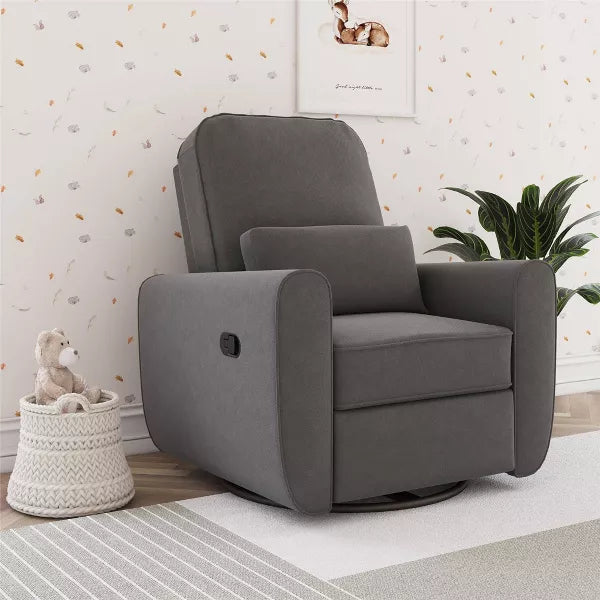 Baby Relax Kennedy Nursery Gliding Recliner Upholstered Accent Chair - Gray