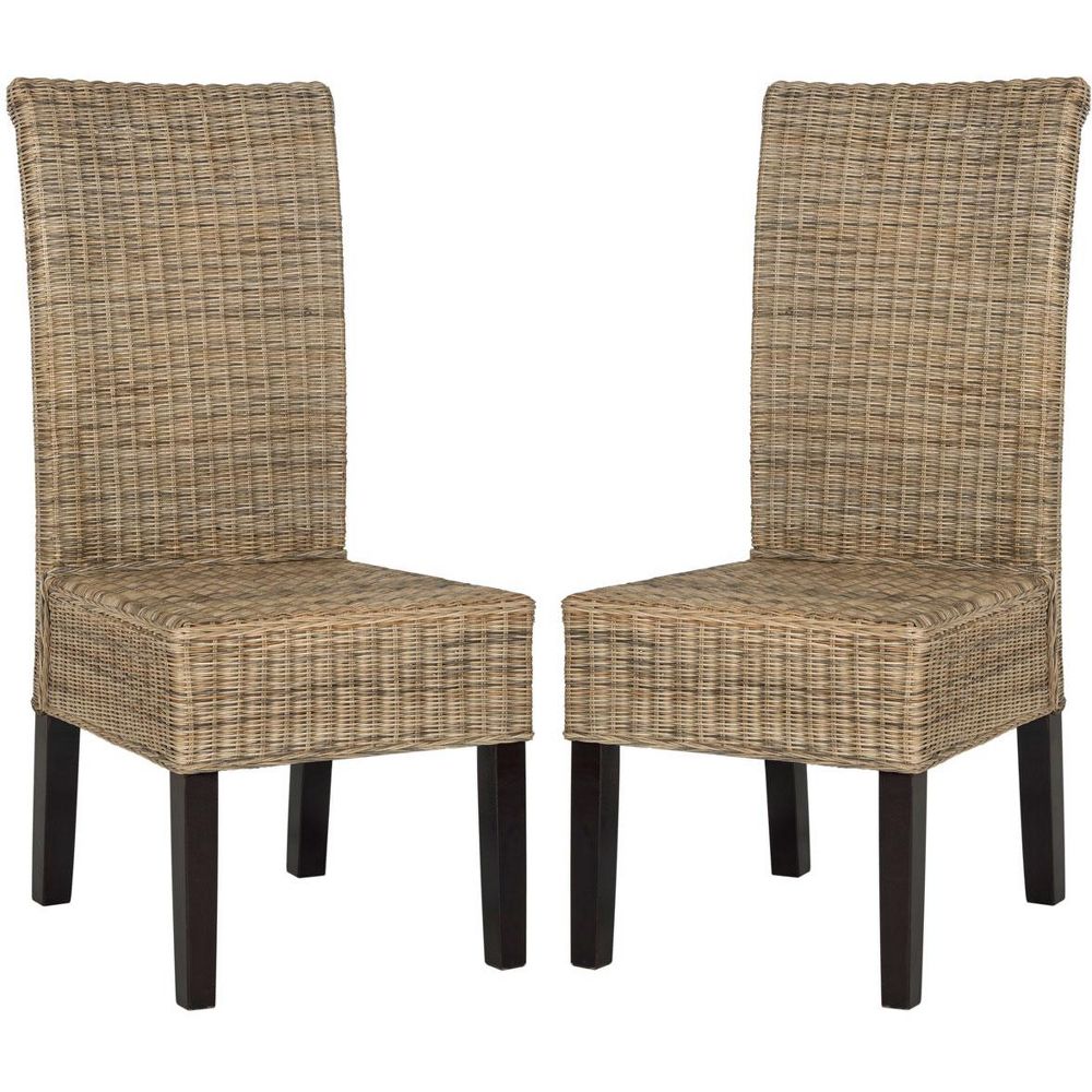 Arjun 18''H Wicker Dining Chair (Set of 2) - Safavieh