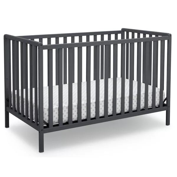 Delta Children Heartland 4-in-1 Convertible Crib - Greenguard Gold Certified (Color Charcoal Gray)