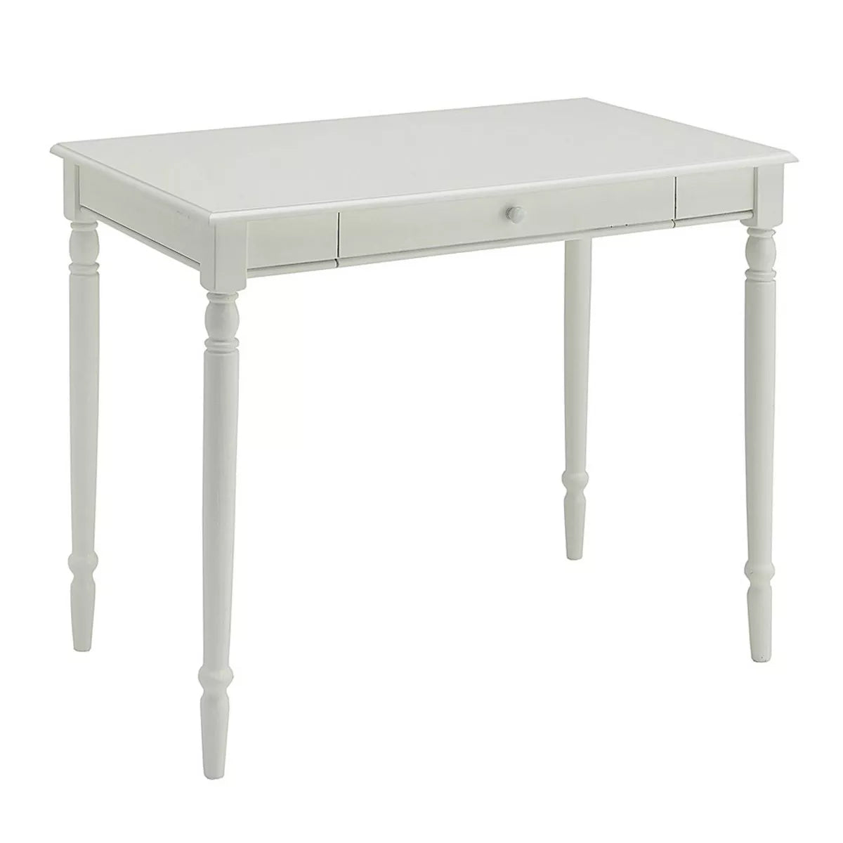 French Country Desk White - Breighton Home: Hardwood Frame, 36" Workspace, Keyboard Tray