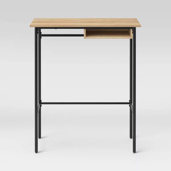 Standing Desk Natural - Room Essentials™: Modern Style, Metal Base, Laminate Surface, Fixed Shelf