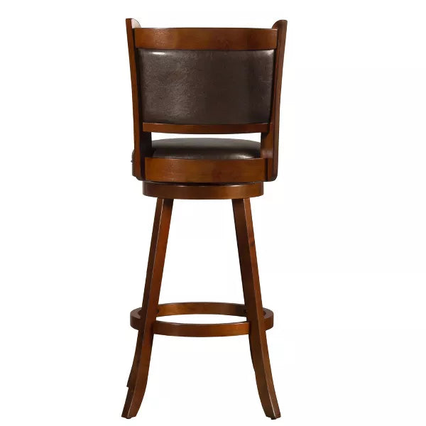 Dennery Barstool Cherry Red - Hillsdale Furniture: Upholstered, Swivel, Wood Legs, 29.5" Height