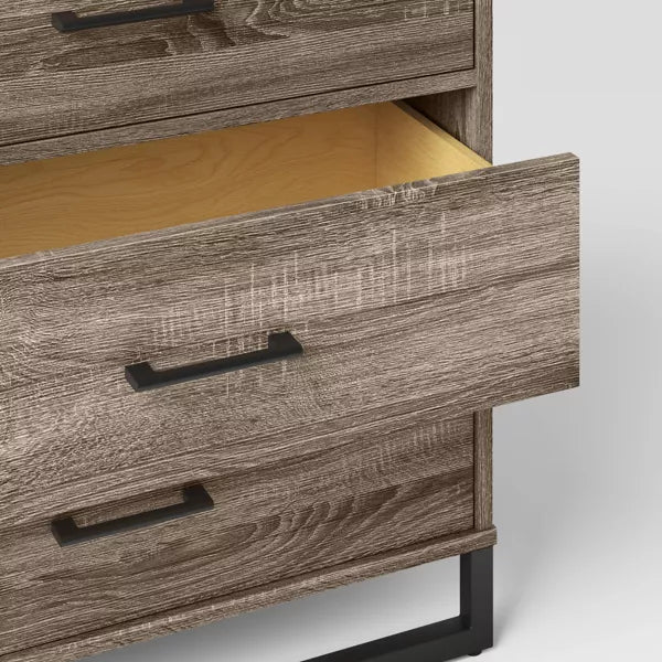 Mixed Material 3 Drawer Dresser Gray - Room Essentials™