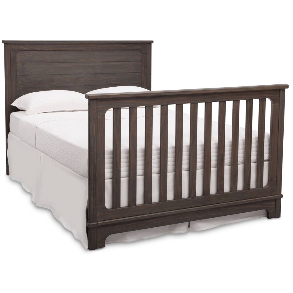 Simmons Kids' Slumbertime Monterey 4-in-1 Convertible Crib (Color Rustic Gray)