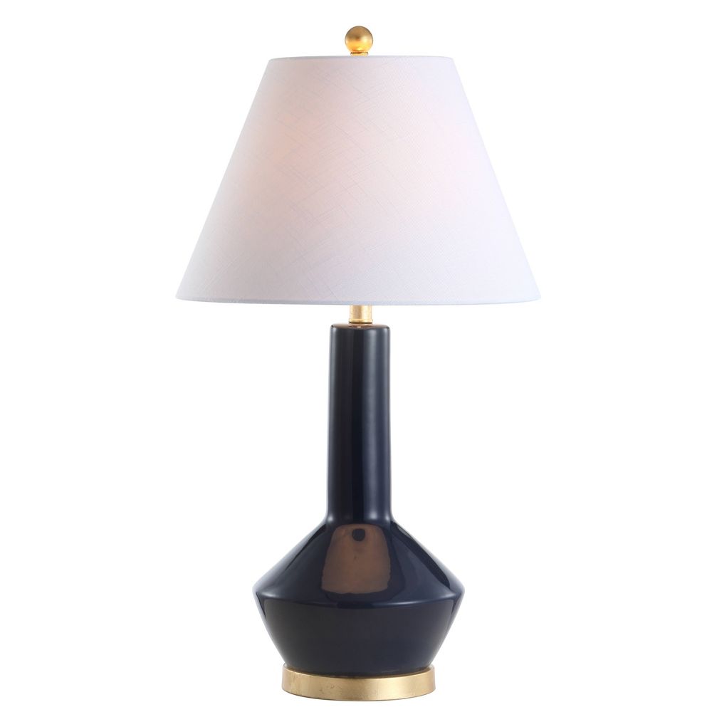 29" Ceramic/Metal Copenhagen Table Lamp (Includes LED Light Bulb) Blue - JONATHAN Y